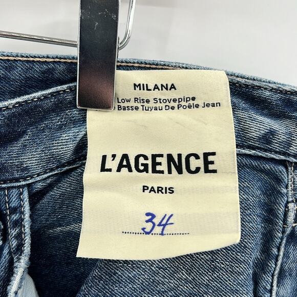 L'AGENCE Women's Milana Low Rise Stovepipe Jeans - Granada - 34 - New with tags - Picture 4 of 8